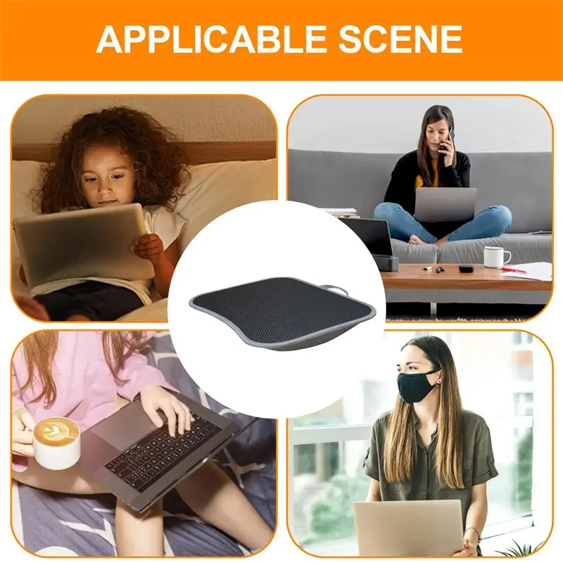 Mesa multifuncional para laptop com almofada e preenchida com partículas de espuma, mesa pequena de travesseiro, mouse pad rígido, mesas grandes para computador