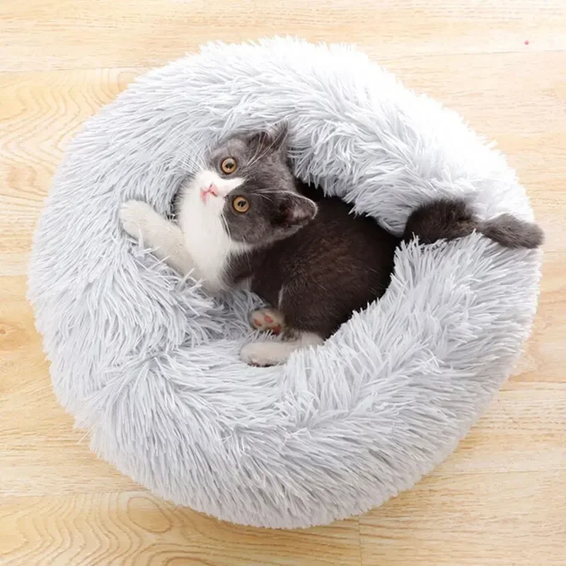 Super Cat Bed Warm Sleeping Cat Nest นุ่มยาว Plush ที่ดีที่สุดสัตว์เลี้ยงสุนัขสําหรับสุนัขตะกร้าเบาะ Cat Bed Cat Mat สัตว์ Sleeping