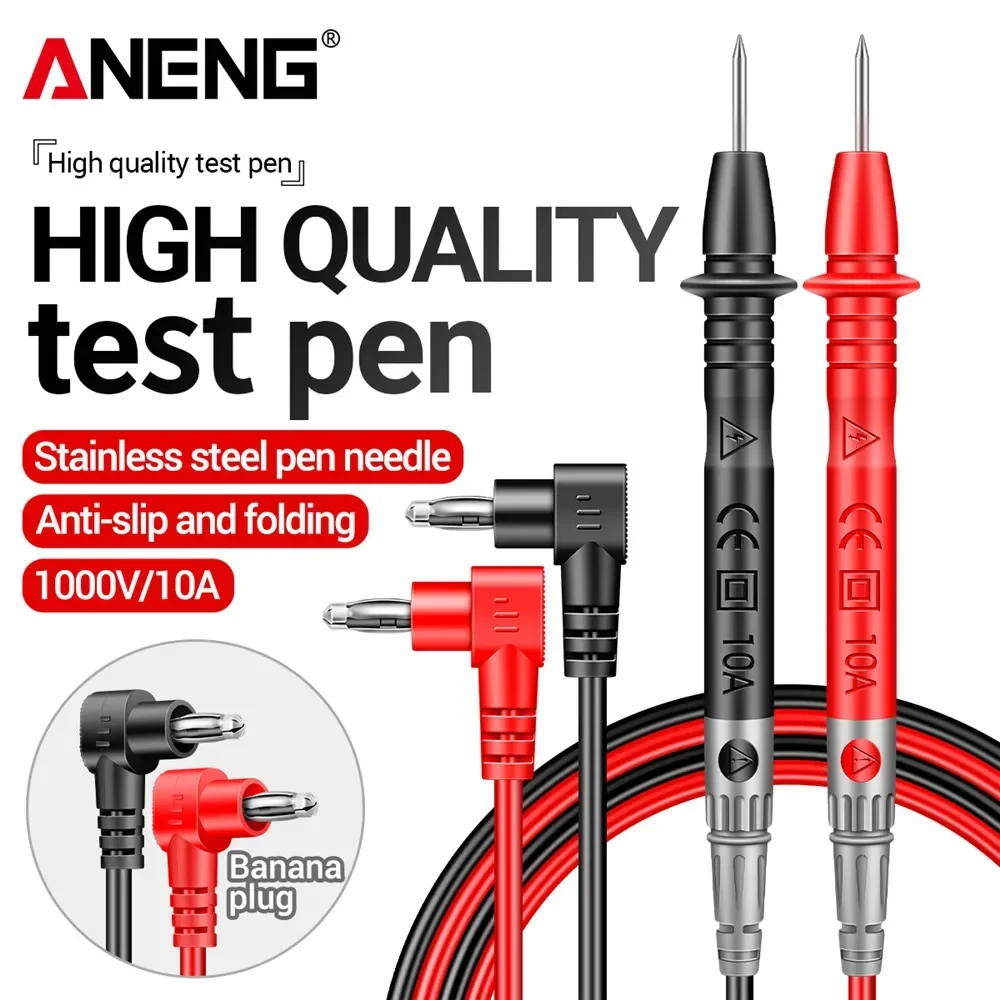 ANENG PT840 1000V 10A DIGITAL MULTIMETER Probe Universal ทดสอบเข็ม PIN ปากกาลวดชุดสายเคเบิล Current เครื่องทดสอบโวลต์มิเตอร์ลวด