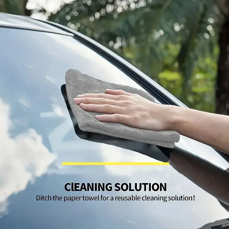 Paños de limpieza de microfibra gruesos, paños de toalla de limpieza de microfibra sin pelusa, toallas de limpieza reutilizables absorbentes para ventana de coche