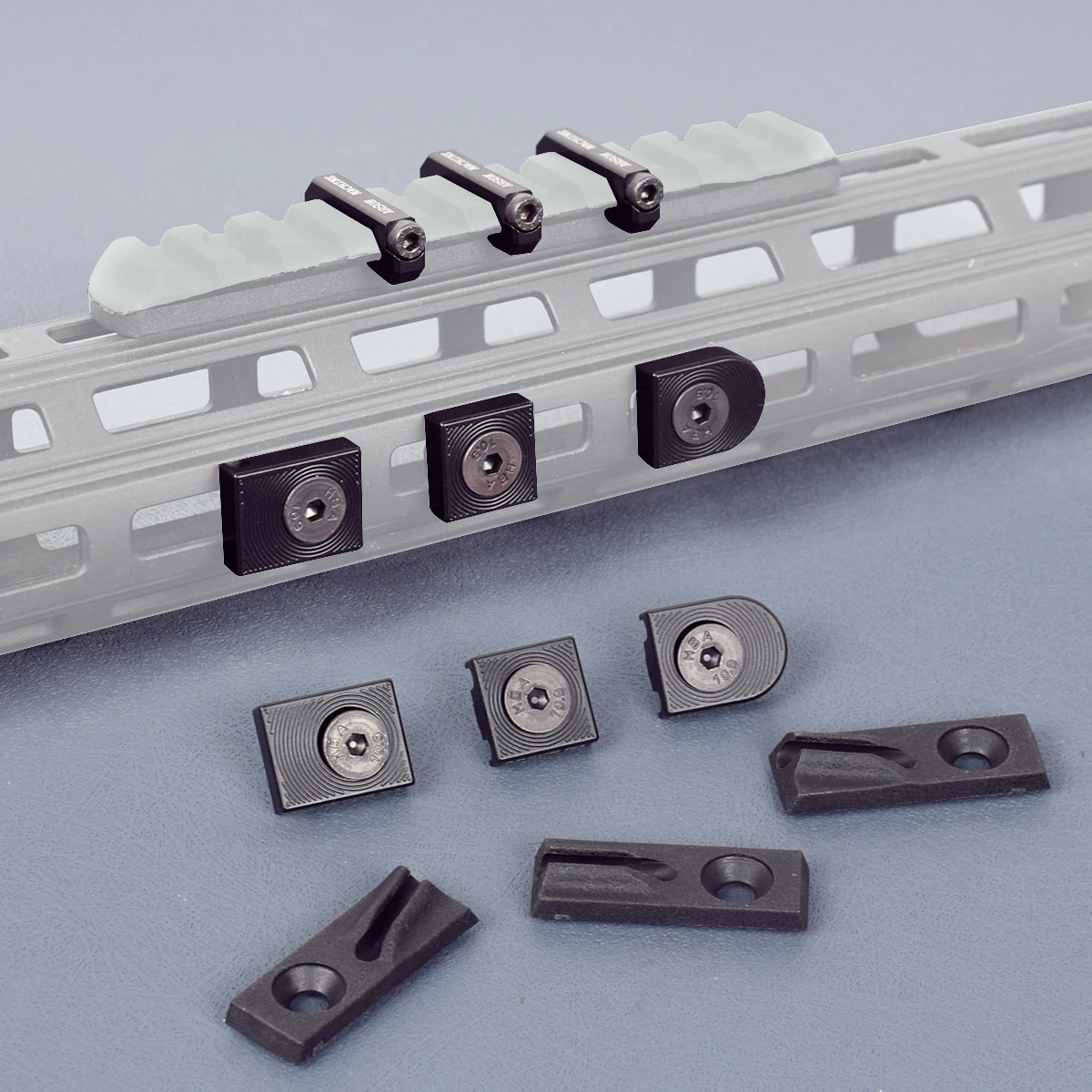 Nuevo Sistema de guía de Cable con Clip de Cable de interruptor de M-LOK de aluminio, 3 uds., para M300, M600, PEQ, gestión de cables de luz, riel Picatinny