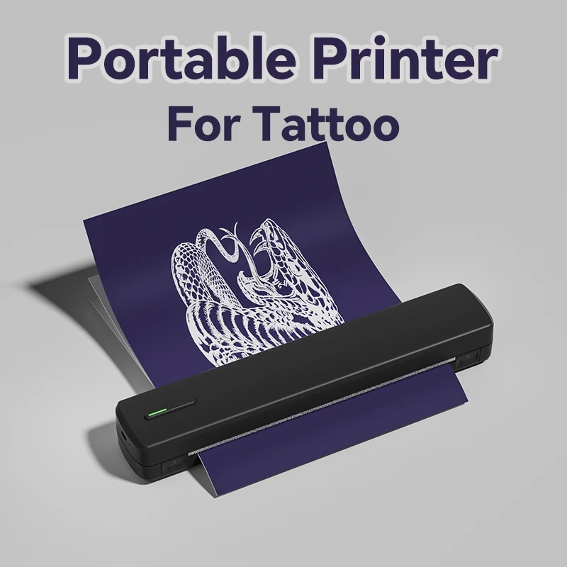 Mini A4 Tattoo Printer Portable Wireless Stencil Printer Tattoo Transfer Thermal Copier Comes