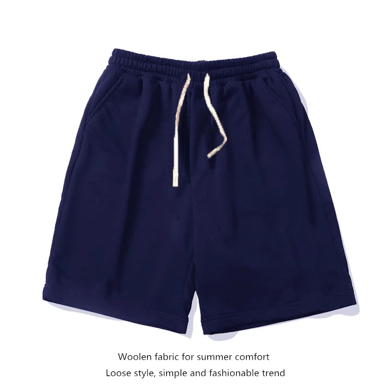 European shorts for men plus size for middle-aged and young loose and versatile five quarter pants breathable beach pants studen