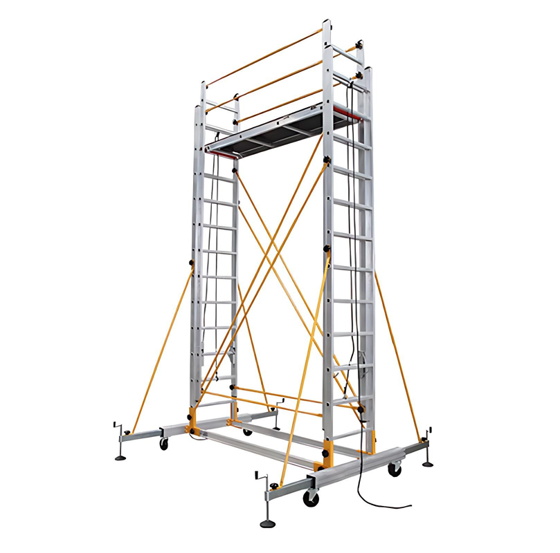 Durable Modern Aluminum Alloy Scaffolding Adjustable Height Telescopic Foldable Frame Corrosion-resistant for Workshop Building