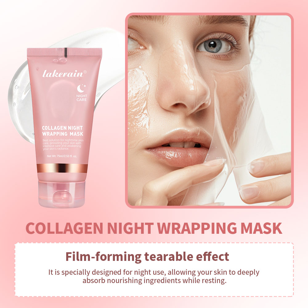 Crema gelatinosa al collagene Collagene idrolizzato Maschera per il viso notturna Avvolgente Maschera peel-off Idratante Rassodante Idratante Cura della pelle