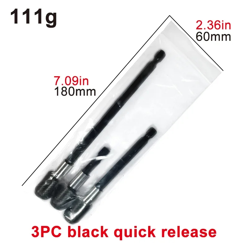 3PCS Hexagonal Quick Release Self-locking Extension Rod Electric Drill Driver Quick Transfer Rod Screwdriver Extension Rod Tool
