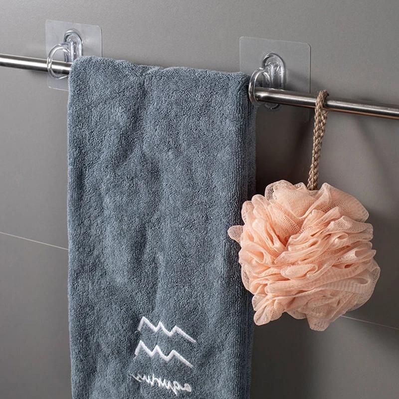 Ganci rotondi multifunzionali a parete da 10 pezzi Punzonatura gratuita Portaoggetti per pasta senza soluzione di continuità Cucina Bagno Anello per uso domestico Hange