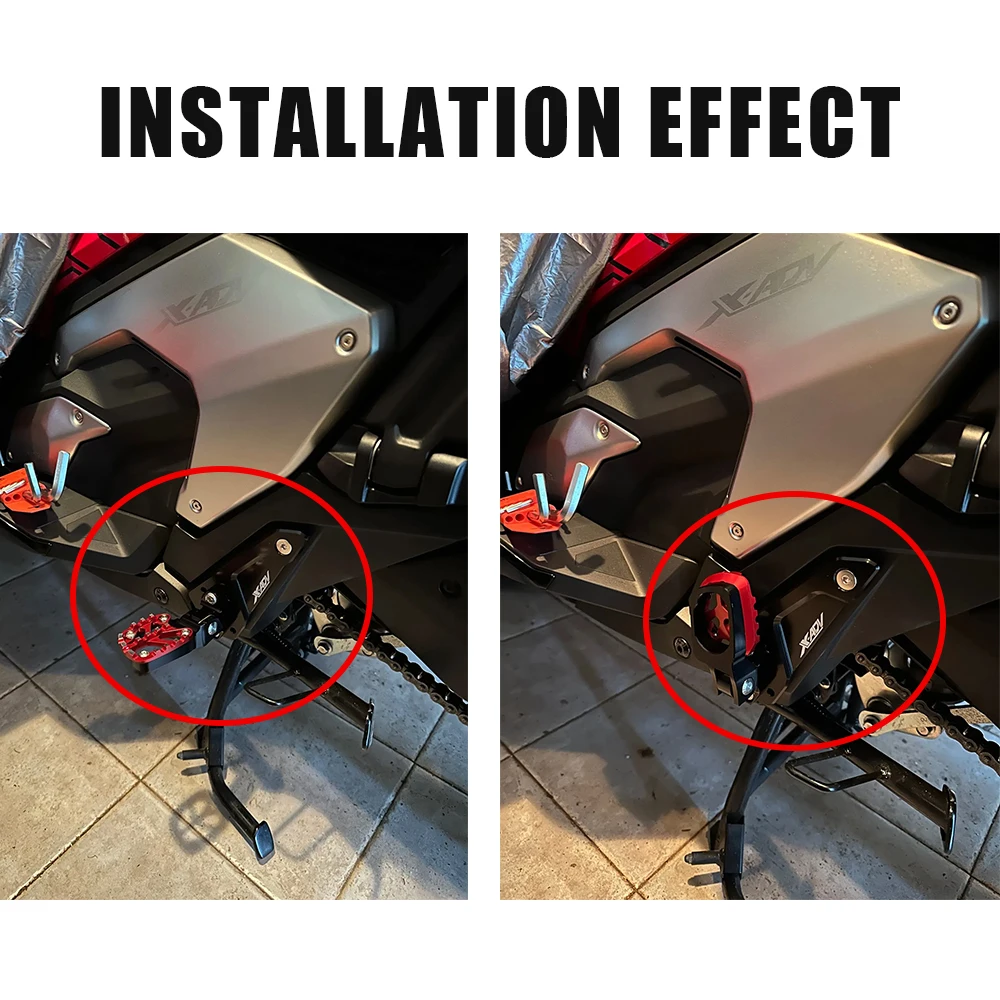 2023 X-ADV オートバイ CNC リアペダルフットスタンド折りたたみフットレスト助手席フットペグホンダ XADV 750 XADV750 2021 2022 2023
