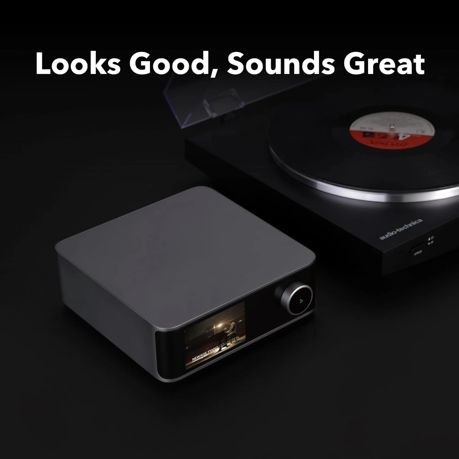 Music Streamer & Digital Preamp | 3.5" Touchscreen, Compatible with Google Cast & Alexa, Stream Spotify, Amazon Music