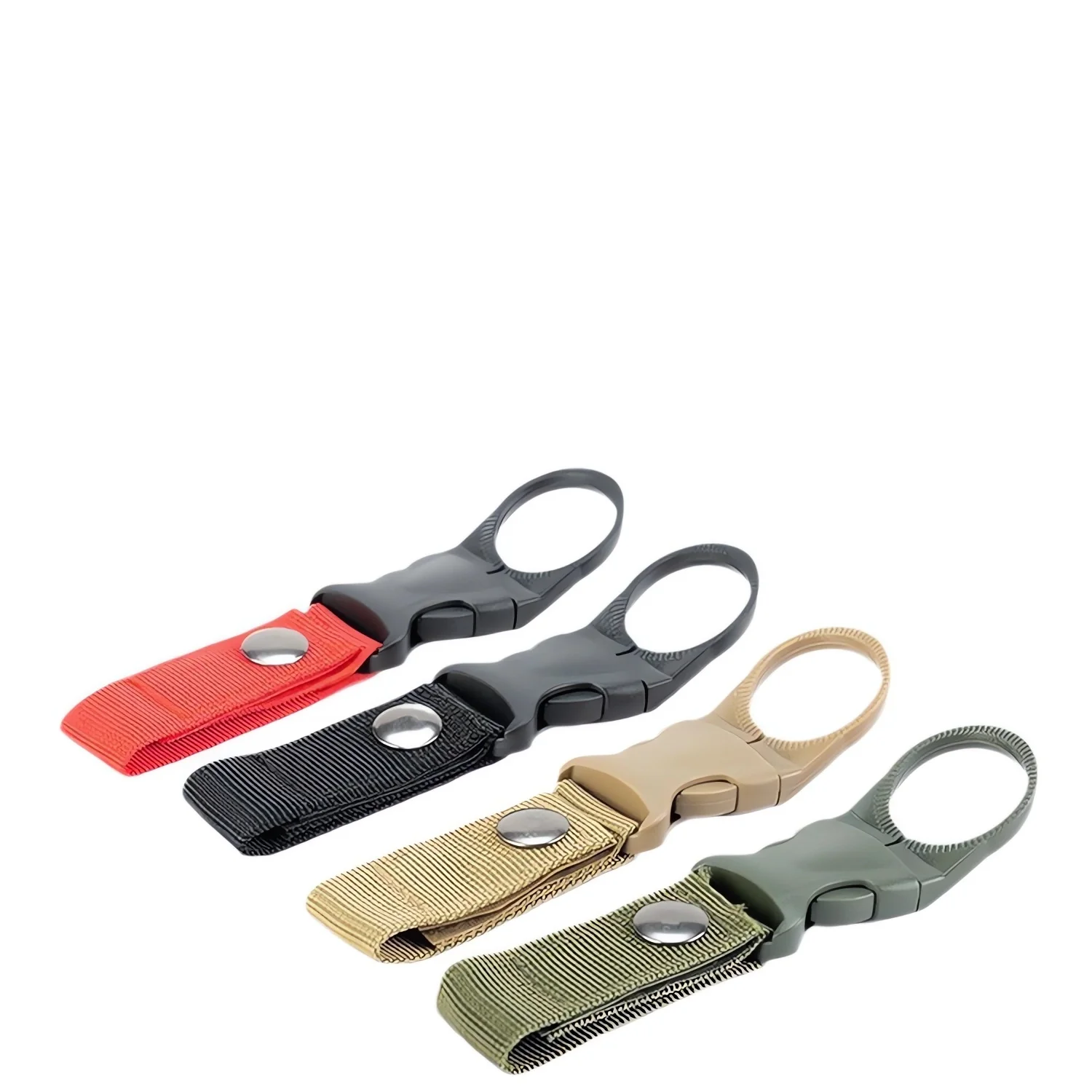 Hebilla táctica para botella de agua, correas para colgar al aire libre, portátil para acampar, senderismo, viaje, accesorio duradero para exteriores