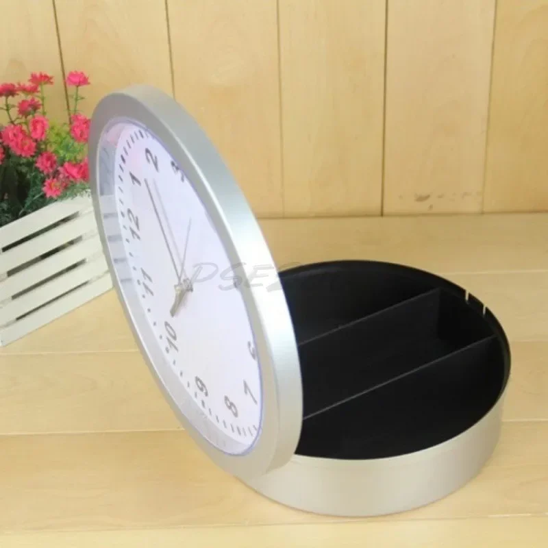 Household Simple Hidden Storage Clock Silent Decoration Safe Wall Living Room Bedroom Creative
