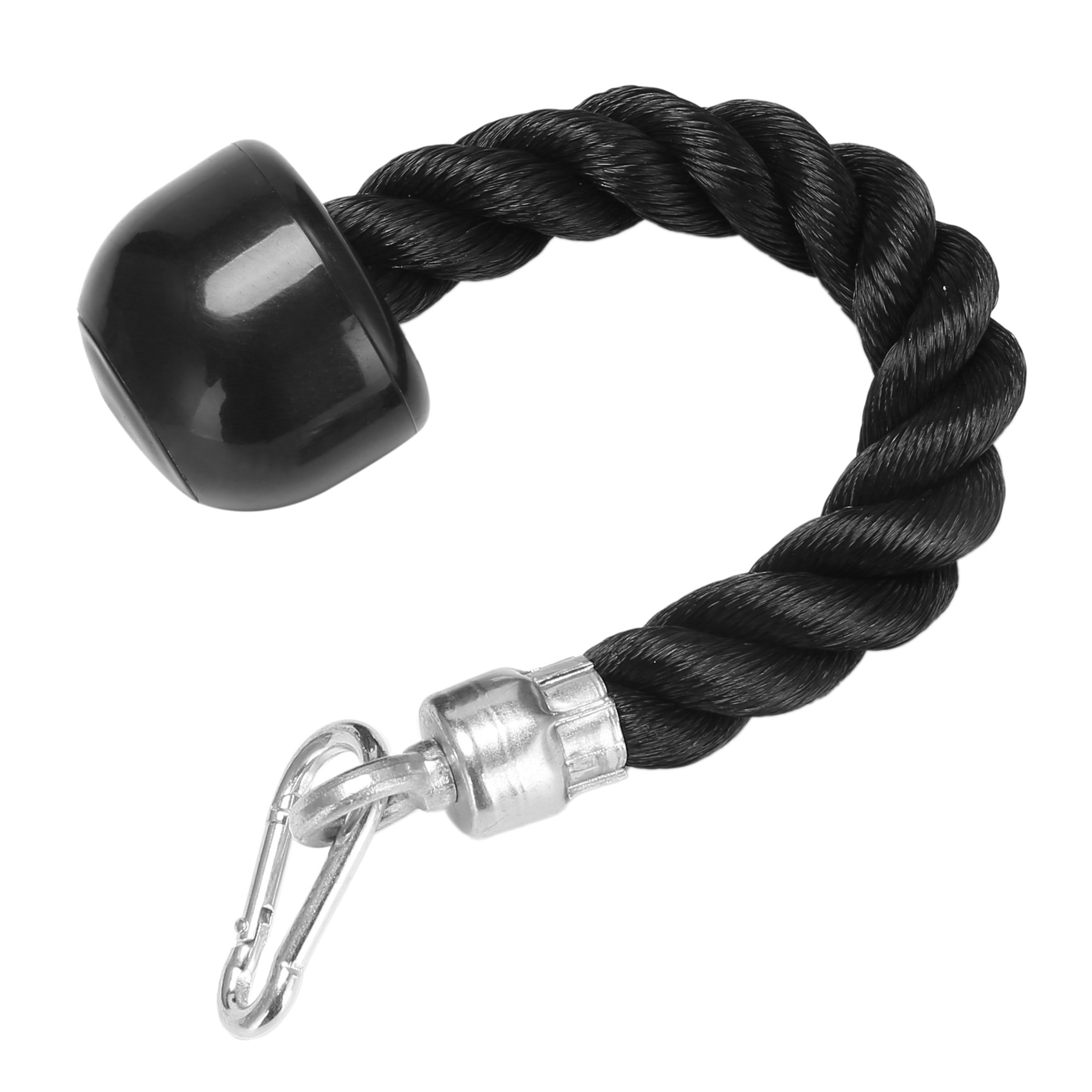 Heavy Duty Tricep Pull Down Single Rope com Snap Hook, Máquina de cabo de fixação de fitness, Pulldown Rope para Home Gym