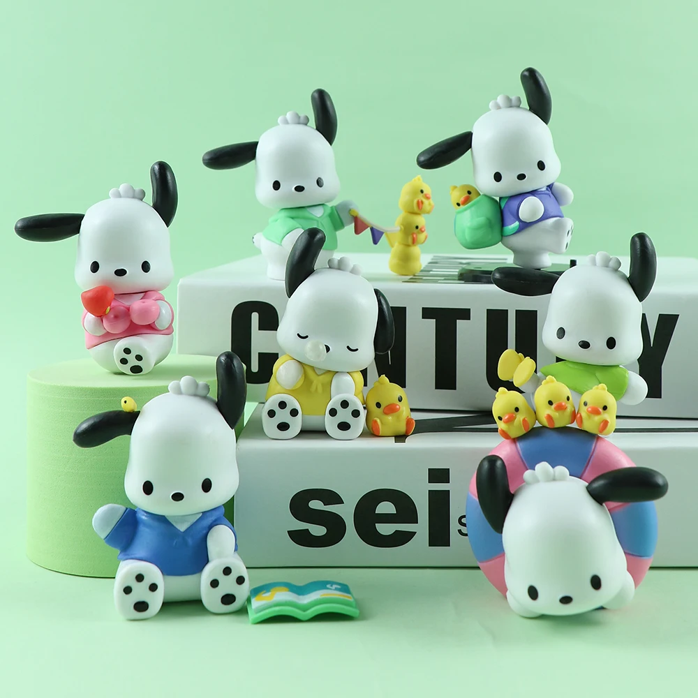 Model lalki z postacią z anime Sanrio Pochacco z serii szkolnej, idealny jako prezent świąteczny do dekoracji, figurka akcji.