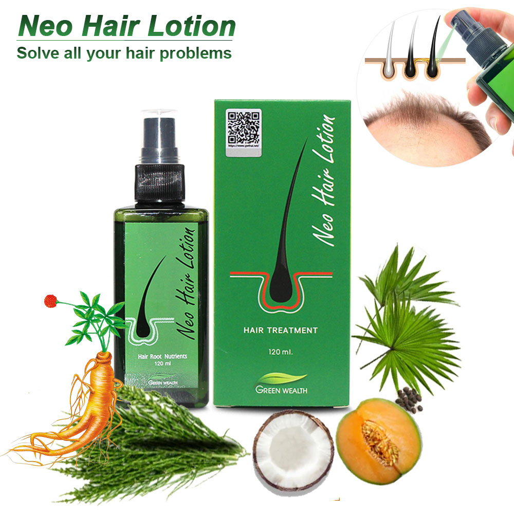 5 Buah Losion Rambut Neo 120Ml Nutrisi Akar Rambut Perawatan Rambut Antihilang Penumbuh Jenggot Asli Thailand
