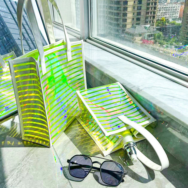 女性用レーザーシューターバッグ,大容量PVCトートバッグ,防水,水泳収納バッグ,カスタマイズ可能なギフト