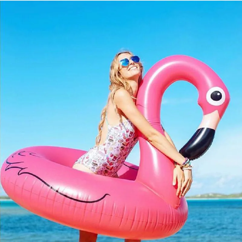 Rooxin-anillo de natación inflable con flamenco para adultos y adolescentes, círculo de natación, flotadores de piscina inflables, juguetes para fiesta en la playa