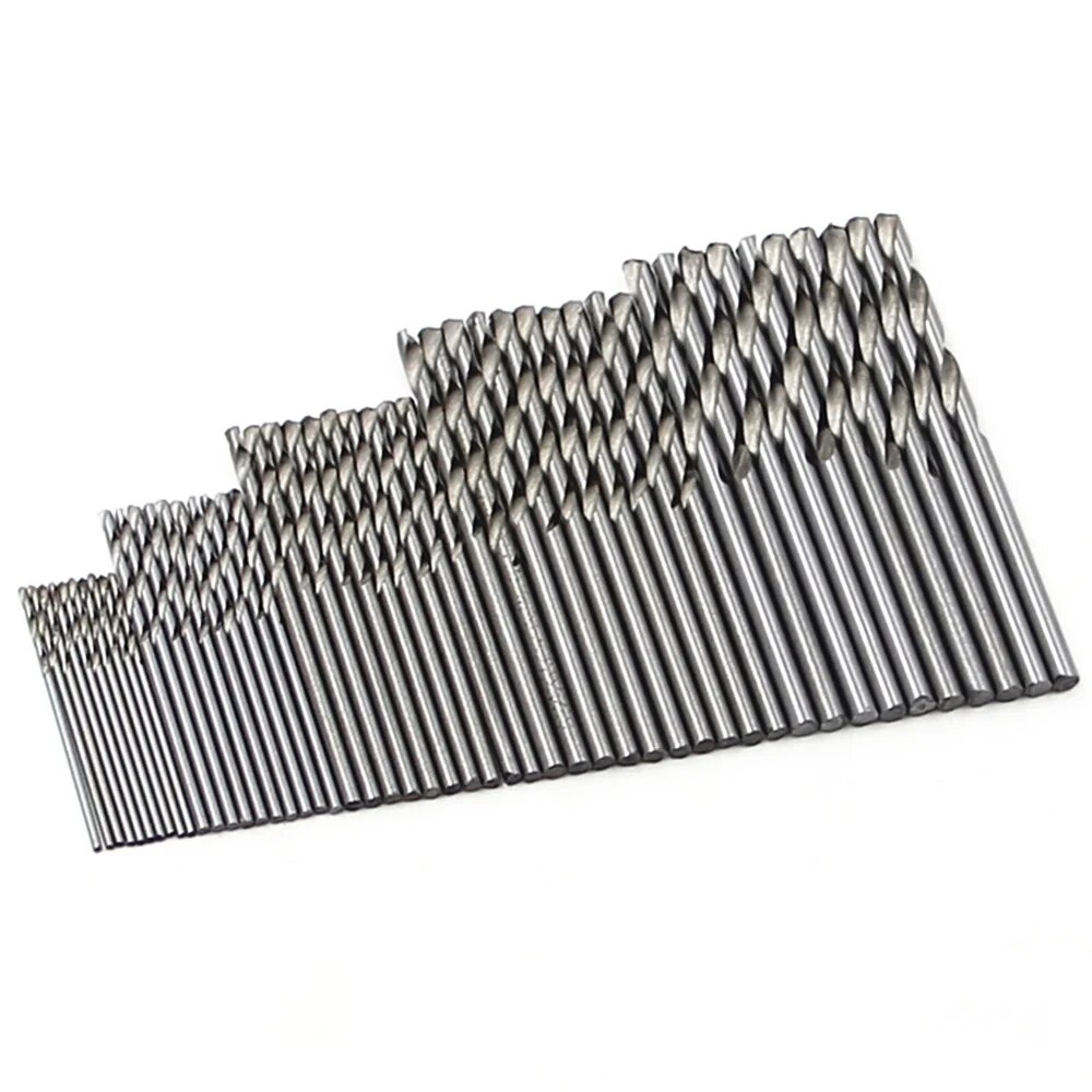 100pc Twist Drill 1-3mm Hand Electric Drill DIY Woodwork Drill Titanium Plated Natural Color Drill Bit Tool Accessories Set