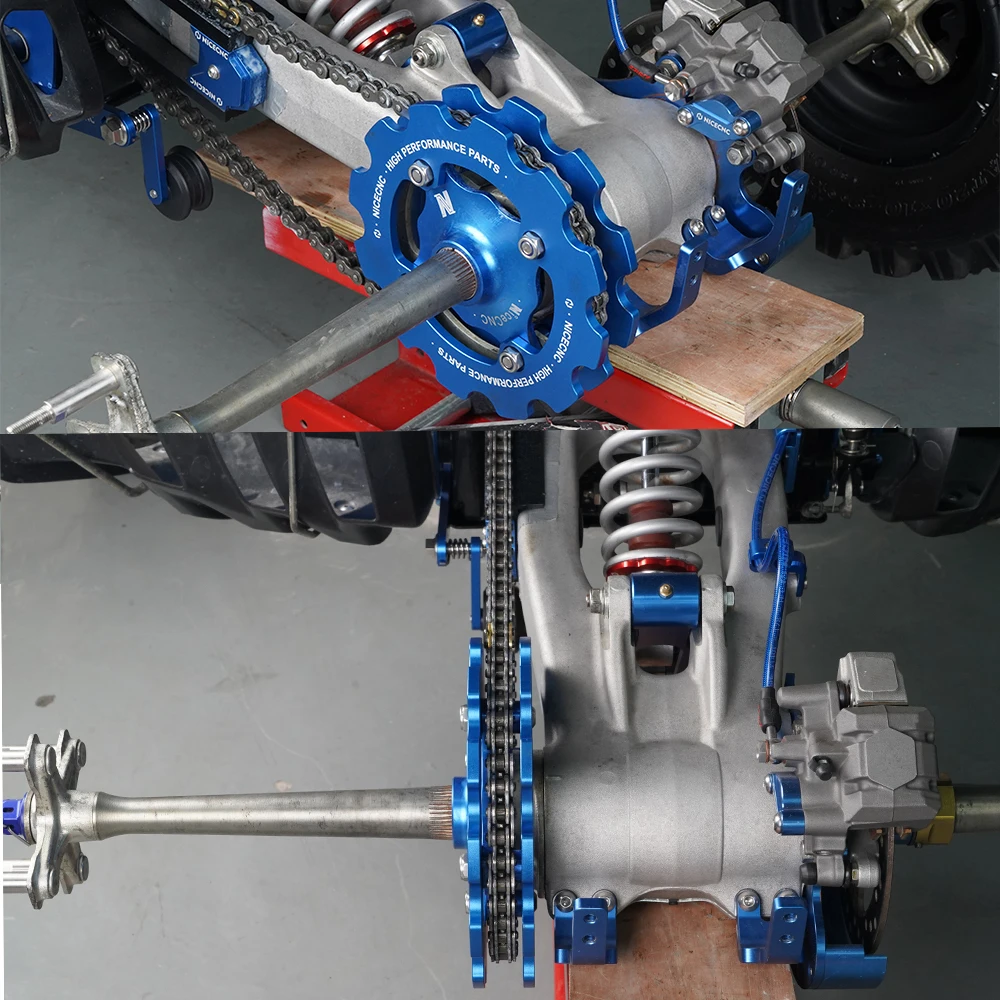 NICECNC ATV Dual Sprocket Guard Chain Protector สําหรับ Yamaha Raptor 700R YFM700R 2012-2024 Raptor 700 YFM700R 2006-2023