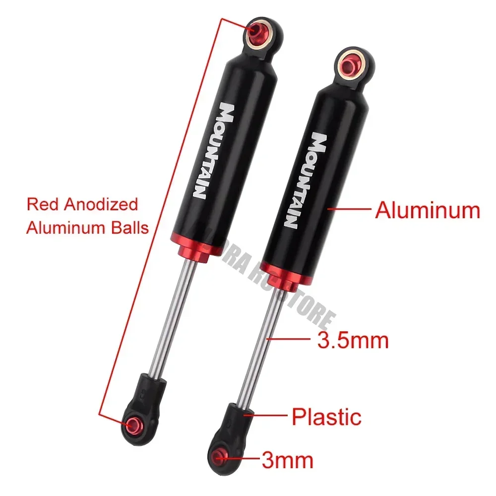 2 Chiếc Kim Loại Chống Sốc Giảm Chấn Xây Dựng Trong Mùa Xuân 90/100/110/120Mm Cho 1/10 RC Rock Xe Bánh Xích & Xe Tải Trục SCX10 TRX-4 D90 Redcat