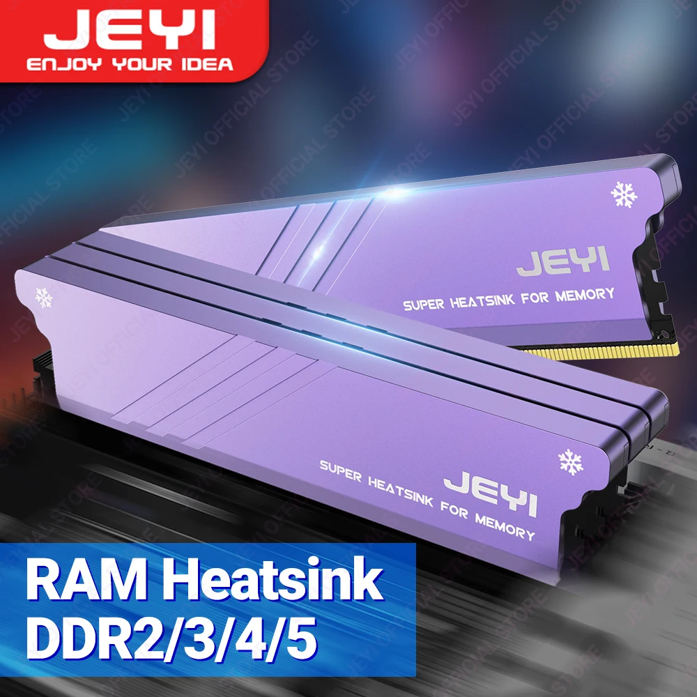 JEYI Speicher RAM-Kühlkörper mit Wärmeleitpads, Desktop-RAM-Kühler DDR-Strahlungsableitung für PC DIY DDR2 DDR3 DDR4 DDR5