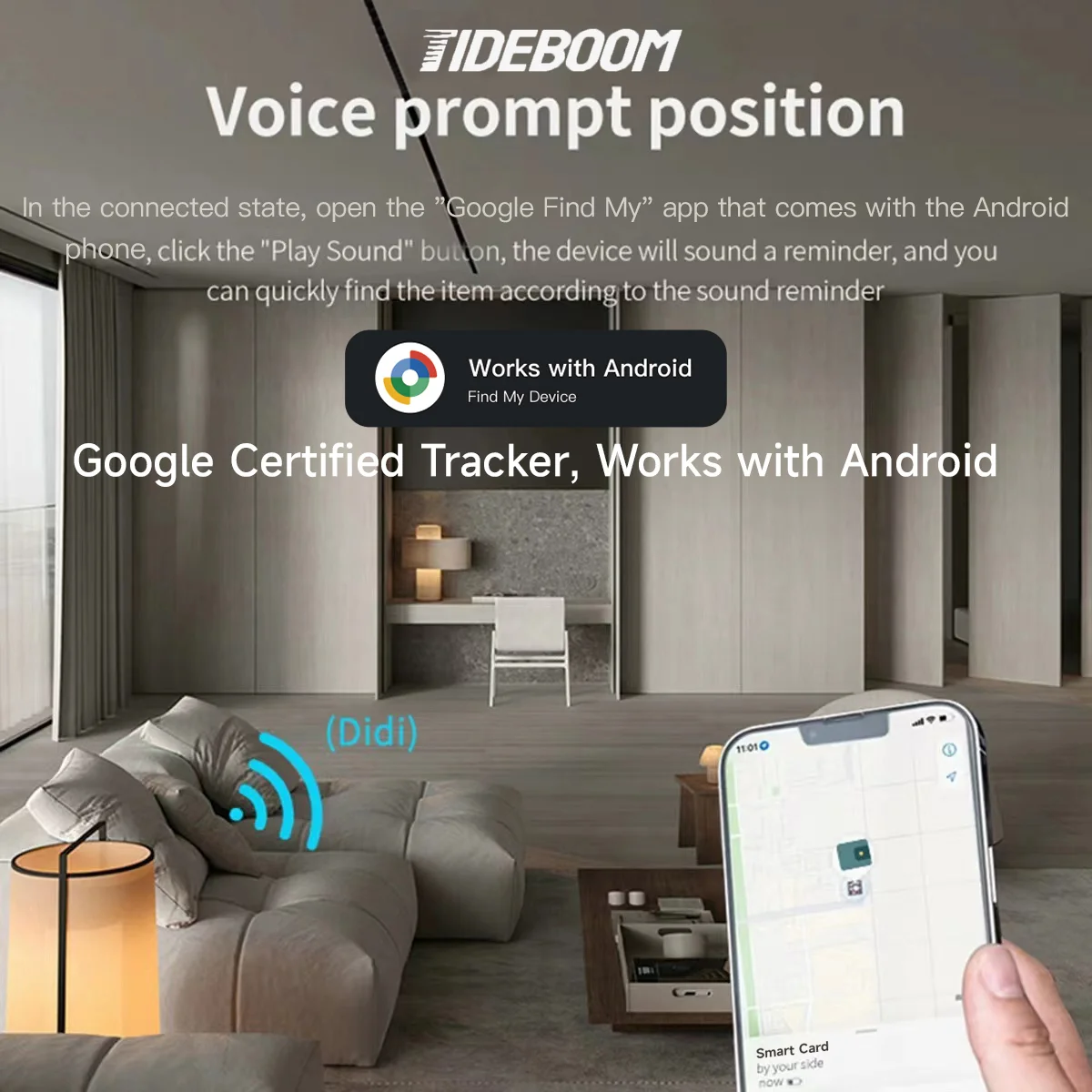 Портативный кошелек-трекер, 1 шт., Bluetooth-трекер для Android Key Finder, локатор для домашних животных, работает с приложением Google Find My Device