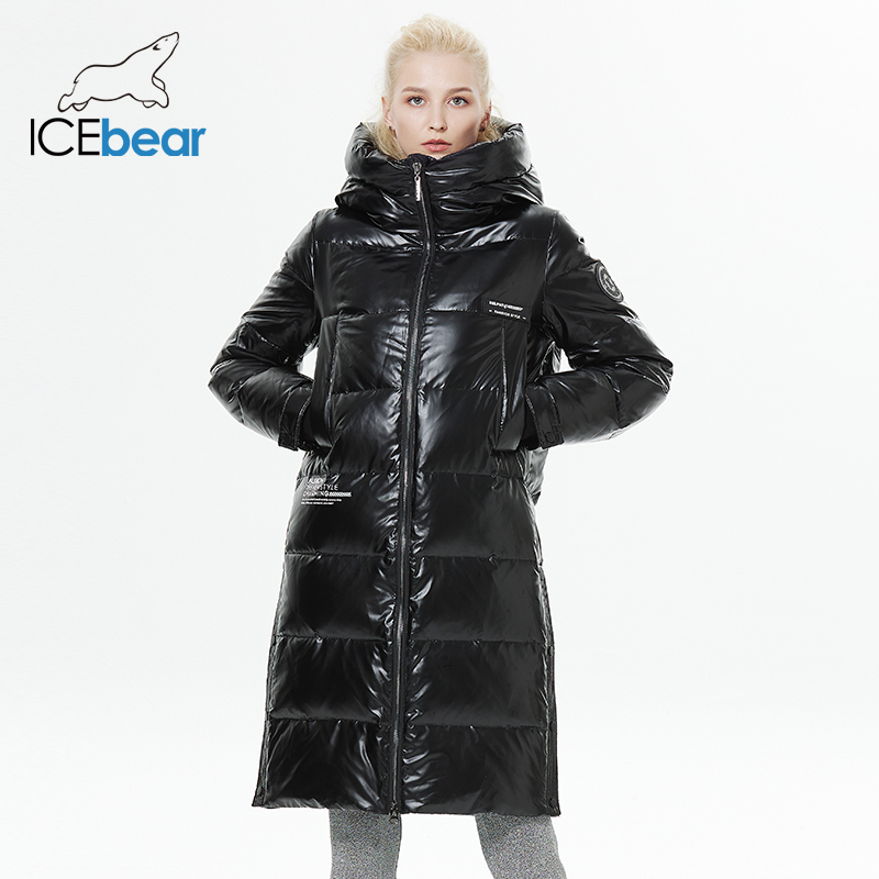 Eisbär Winter neuer Stil verlängerte Daunen jacke modische Overknee-Winter Damen jacke gwy22527d