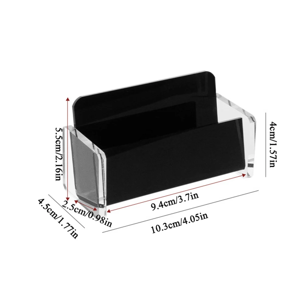 Acrylic Business Card Holder Creative Desktop Name Card Storage Card Display Stand Fits 50-70 Business Cards Office Supplies
