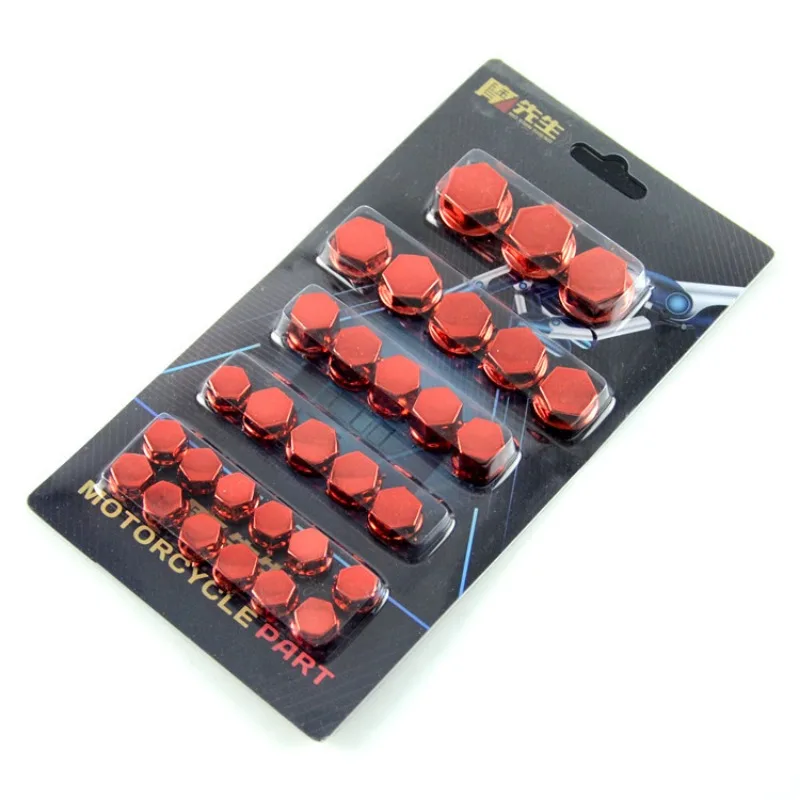 30 unids/set cubierta de tornillo de cabeza de motocicleta cubierta de tapa de tuerca piezas de modificación decorativas accesorios para Yamaha/Kawasaki/Honda