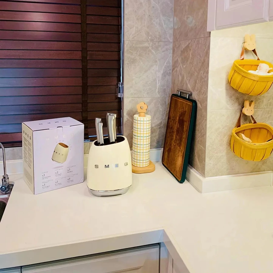 Smeg  Luxury Retro Design Knife Holder Not Include Knives High-quality Kitchen Tool Kitchenware Carrier Home Water cup