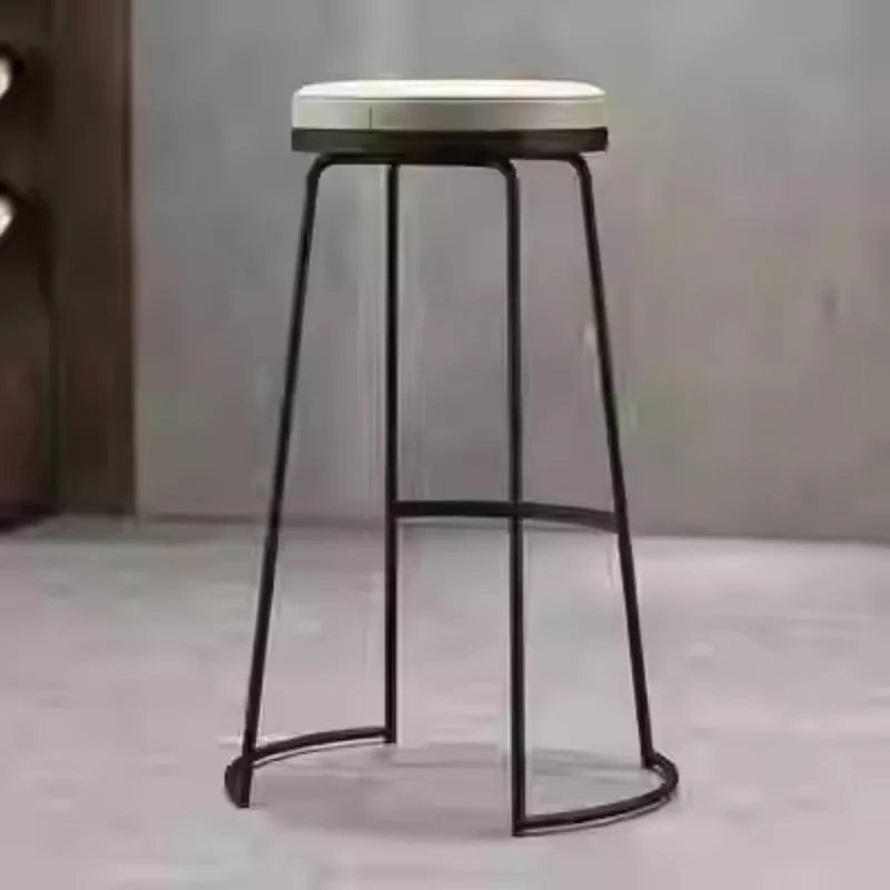 Nordic Iron Bar Stool Adjustable Swivel High Stool with Metal Frame for Home Pub Counter Golden Industrial Style‌