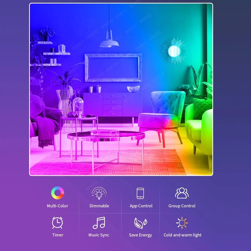 15w e27 tuya lâmpada led vida inteligente app controle regulável rgb cor ampola lâmpada led trabalho com casa quarto ac 85- 265v