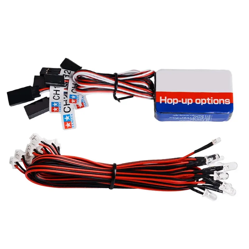 Simulationsblitzlicht, 12 LED-Beleuchtungsset, Lenkbremse für Modelle im Maßstab 1:10, RC-Car Yokomo Tamiya HSP HPI AXIAL RC4WD TRX