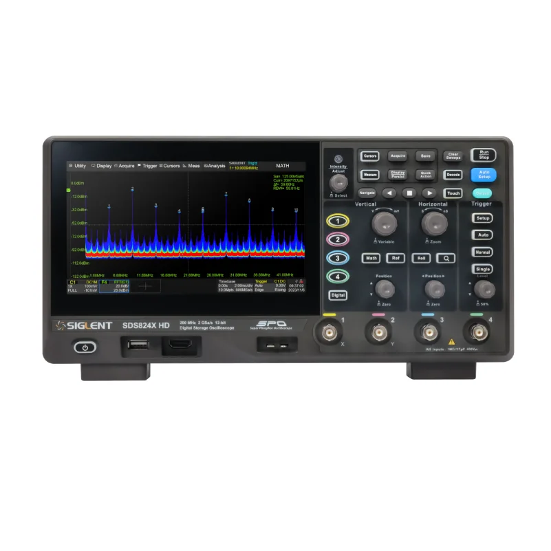 Siglent SDS802/804/812/814/822/824X HD High-definition Oscilloscope , 12 Bit Resolution, 2/4 Channels，Bandwidth 70MHz