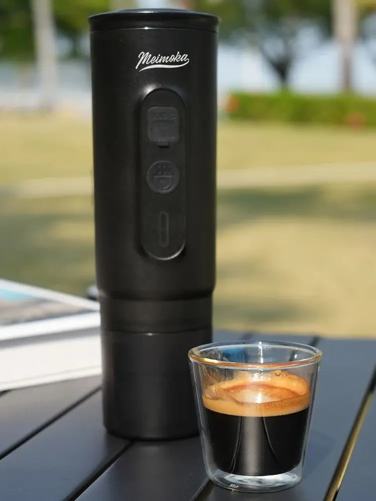MEIMOKA Cafetera portátil Cafetera espresso para exteriores 20 Bar Presión Calefacción inalámbrica Carga USB