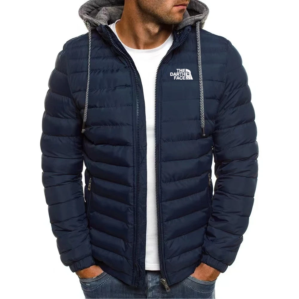 Chaqueta 2024 para hombre y mujer, Top cálido de algodón, abrigo de plumón resistente al viento, moda estampada, ligero con cremallera, estilo callejero de invierno