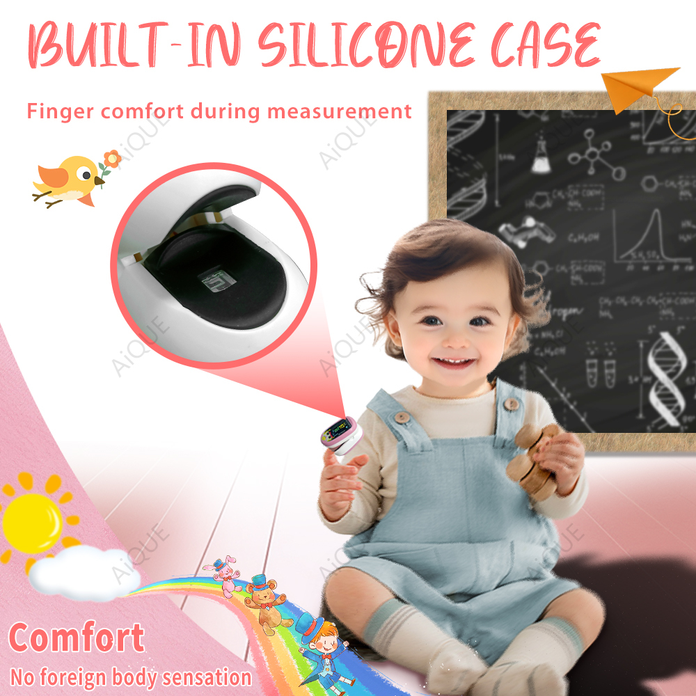 AiQUE Cartoon Finger Pulsoximeter Eule Wiederaufladbare Säuglings Blut Sauerstoff Sättigung Meter Erwachsene Kind Kinder Oximetro SPO2 TFT