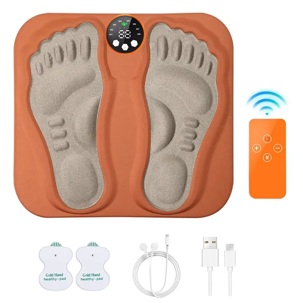 3D Smart Fußmassagepad, RF-Fernbedienung, Fußmassagegerät, 8 Modi, 29 Stufen, verbessert die Durchblutung, entspannt die Muskeln, schlanke Beine, Fußpolster