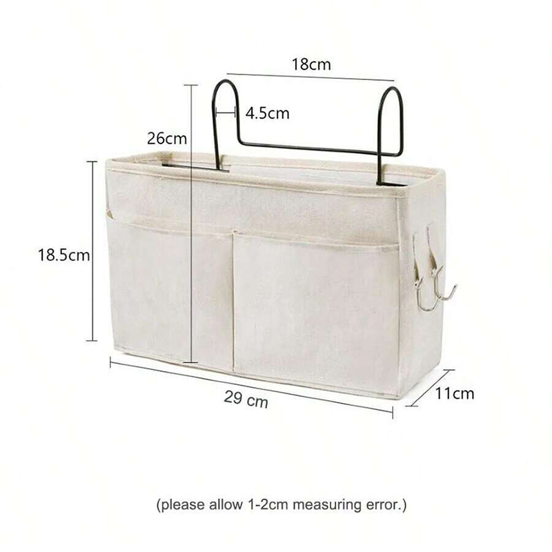 Organizador de almacenamiento para cama de dormitorio de bebé, estante de almacenamiento para cabecera de cama, cesta de almacenamiento para dormitorio, cesta colgante para cabecera de cama, cesta de almacenamiento para cabecera