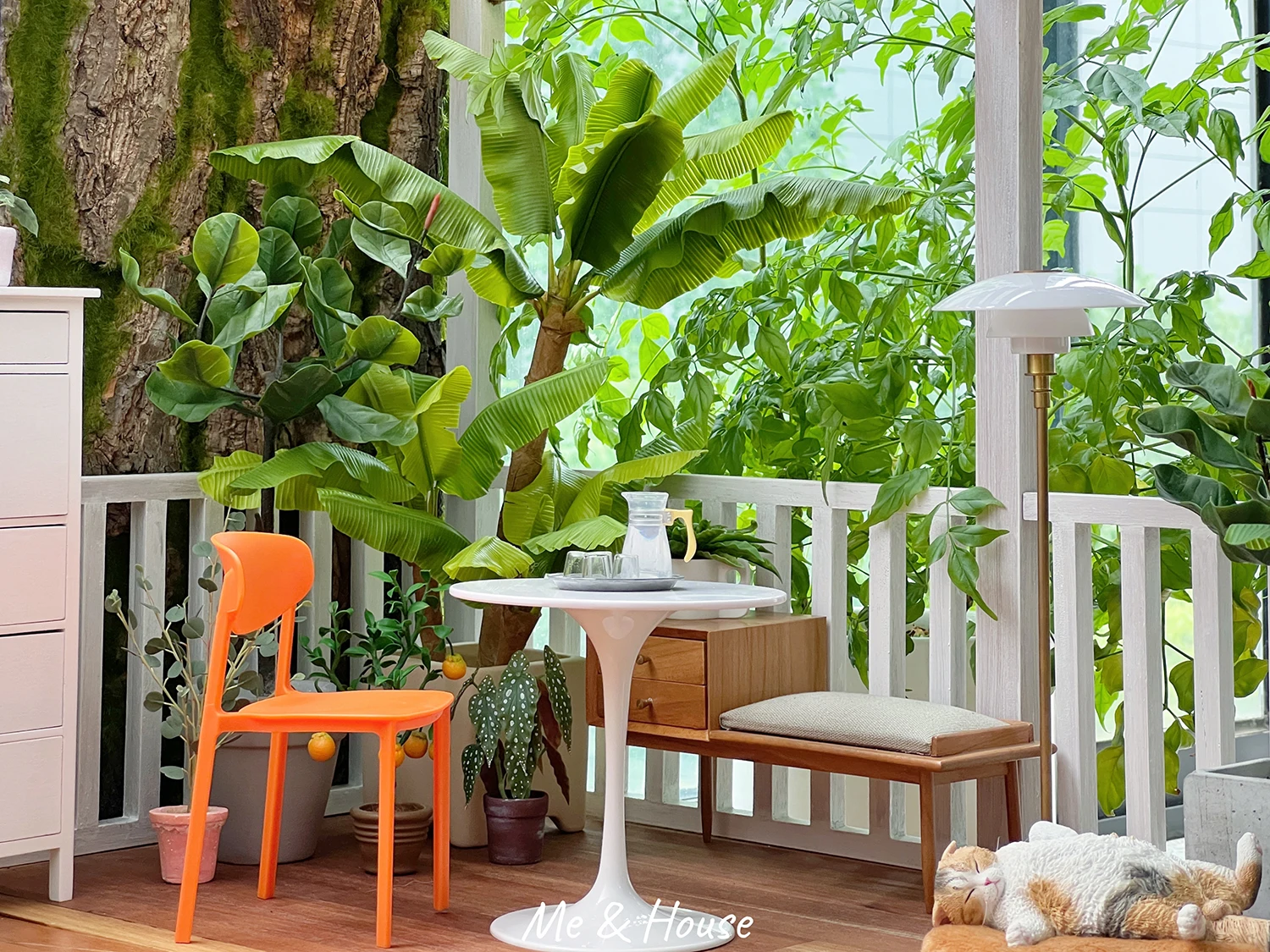 Năm 1/6 Nhà Búp Bê Mô Hình Nội Thất Mini Mẫu Ghế Ăn (Bộ 2 Ghế)