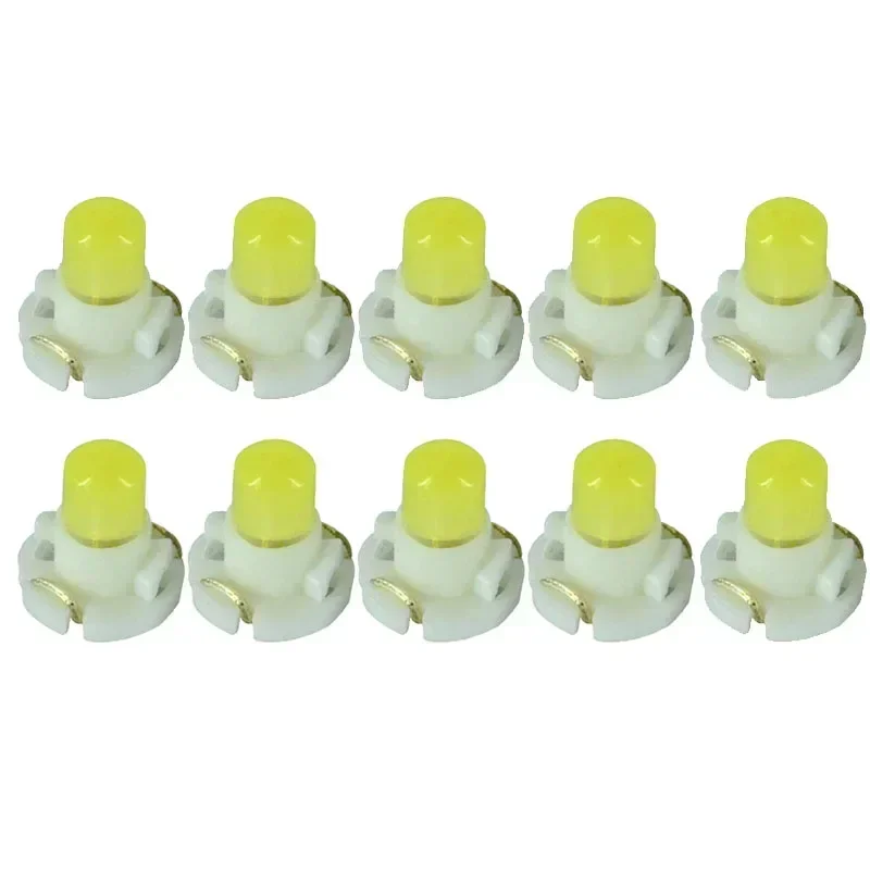 Luces LED para Panel de instrumentos de coche, lámpara de Control Central, luz de cuña, 12V, T3 T4.2 COB, 10 Uds.