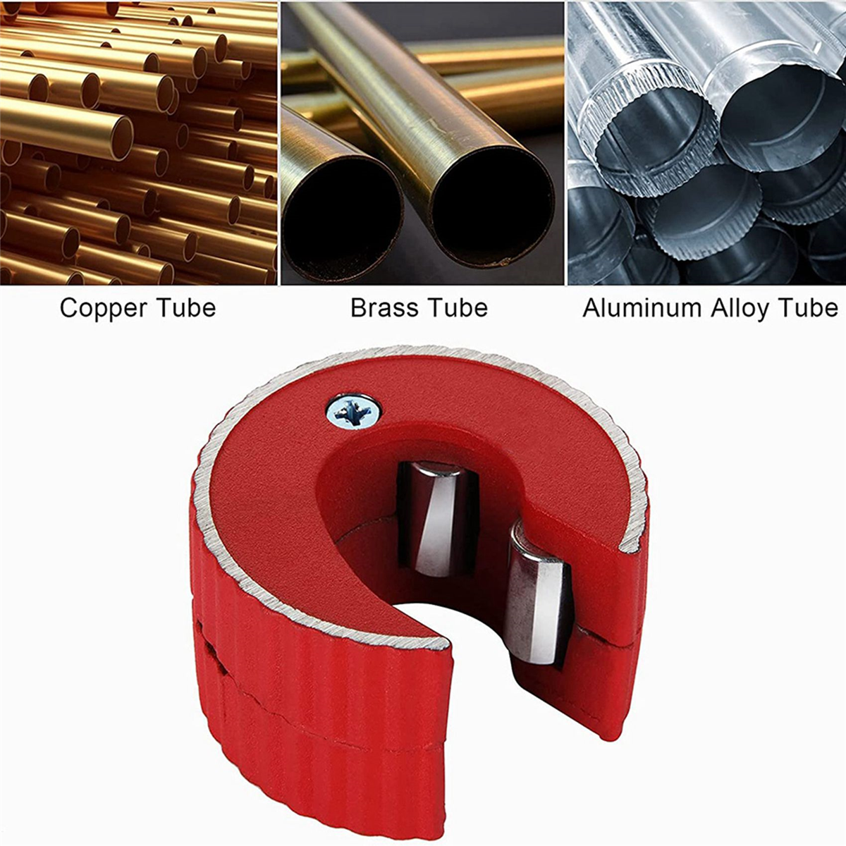 เครื่องตัดท่อทองแดงขนาด15มม. และ22มม. 2ชิ้นเครื่องมือตัดท่อโลหะสังกะสีอัตโนมัติขนาดเล็กสำหรับตัดท่ออลูมิเนียมทองแดง