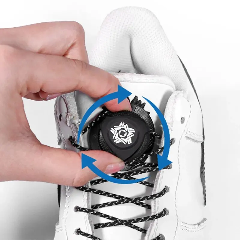 1 par de cordones para zapatillas de deporte, cordones sin cordones, hebilla giratoria, zapatos perezosos de ocio para hombres y mujeres, accesorios de encaje