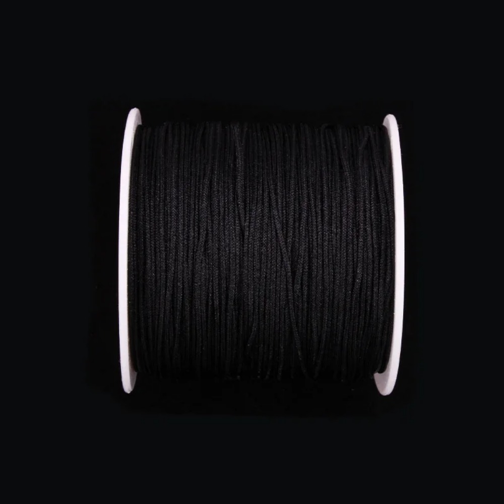 100 metros por rolo, corda de nylon de 0,8 mm, usada para fazer itens artesanais faça você mesmo como pulseiras e colares
