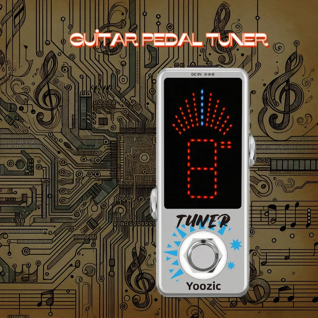 Yoozic Tuner Pedal Chromatic Guitar Tuning Pedal  High Precision with Pitch Indicator for Guitar  Bass True Bypass LT-910