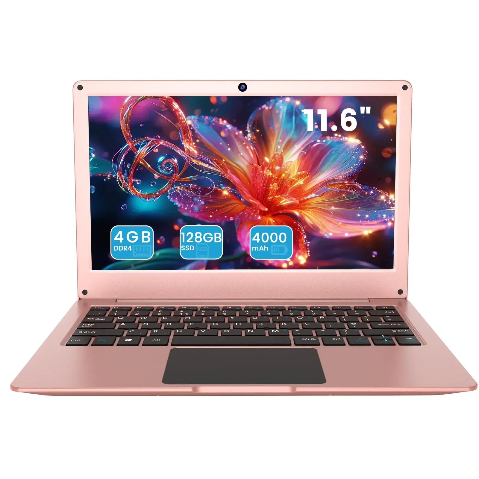Azeyou 11.6 Inch OS 11 Pro Notebook | 4GB DDR4, 128GB eMMC, Celeron UHD Graphics, HD Display, Ultra - Slim Portable Laptop