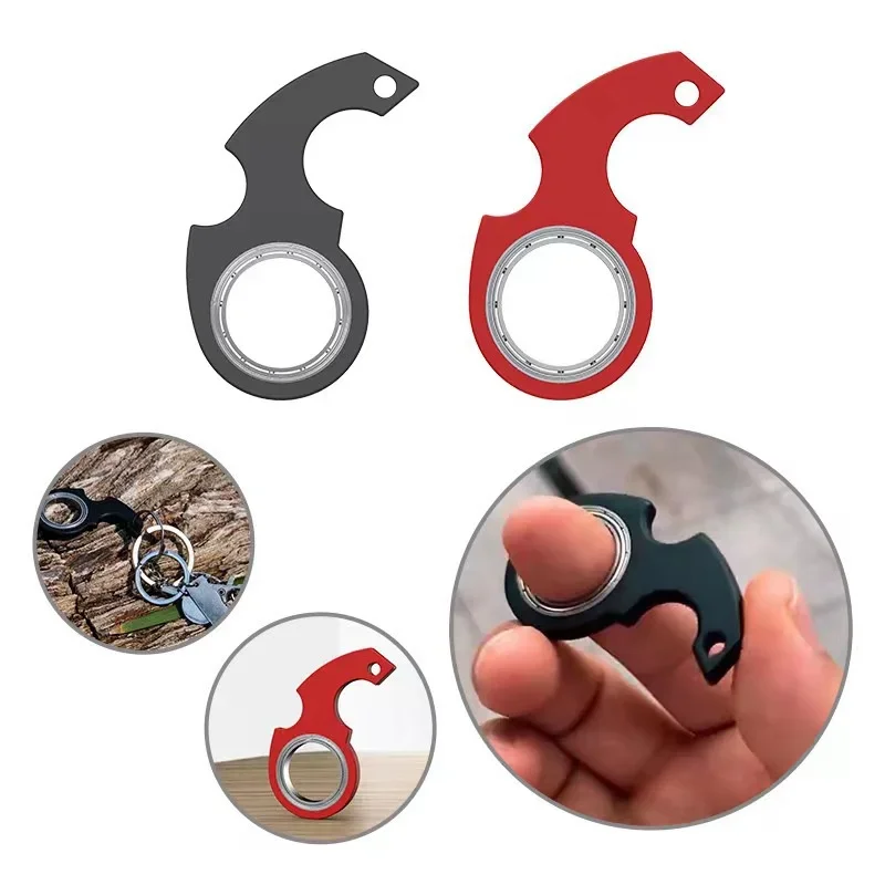 Mới tinh tế giải nén Keychain ngón tay Spinner chống lo âu Đồ chơi ngón tay xoay Keychain cho cặp vợ chồng Quà Tặng