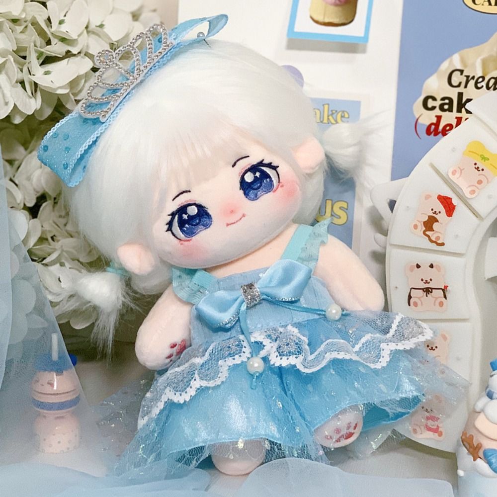 Хлопковые кукольные Платья 20 см, плюшевые куклы, одежда, юбка с повязкой на голову, аксессуары, платья, юбка для кукол EXO Idol, украшение