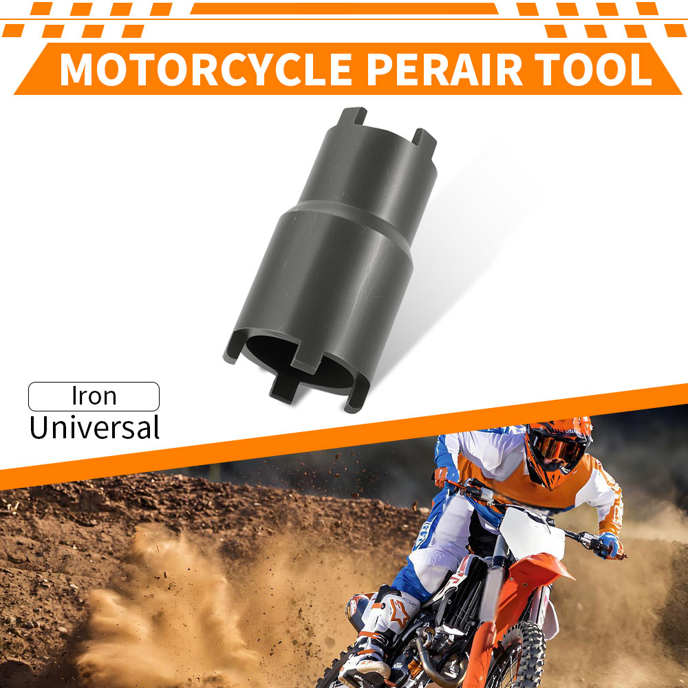 Gereedschap voor het verwijderen van motorfietsen, zwarte tweekoppige koppelingsborgmoersleutel, moto-reparatiegereedschap voor KTM Yamaha HONDA Suzuki Kawasaki