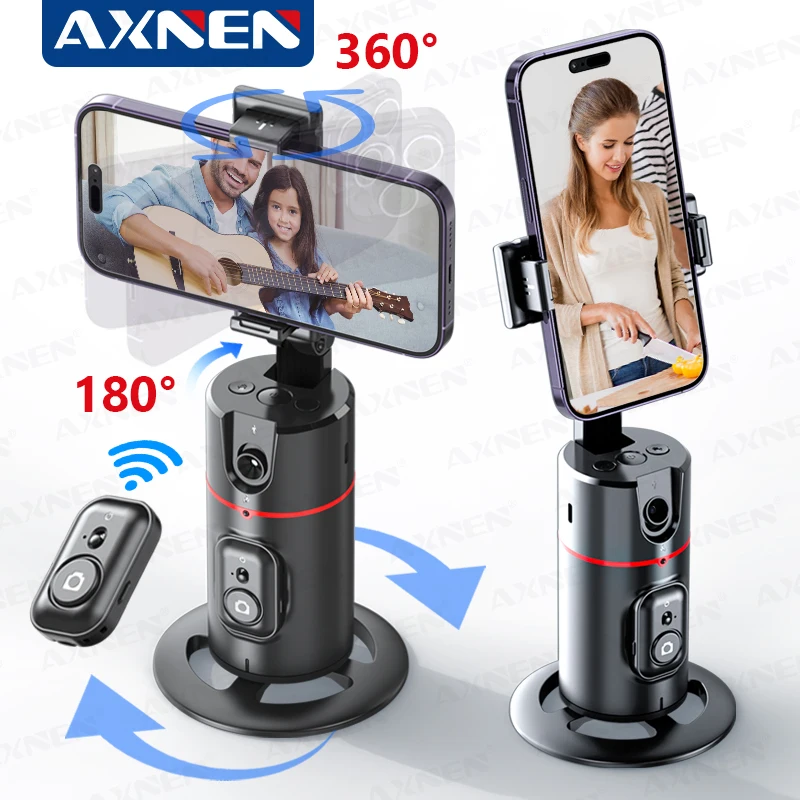 Axnen p02 Rotation Follow-up Gimbal Stabilisator Ein beins tativ Desktop Tracking Gimbal mit Fernbedienung für Telefon Tiktok Live-Fotografie
