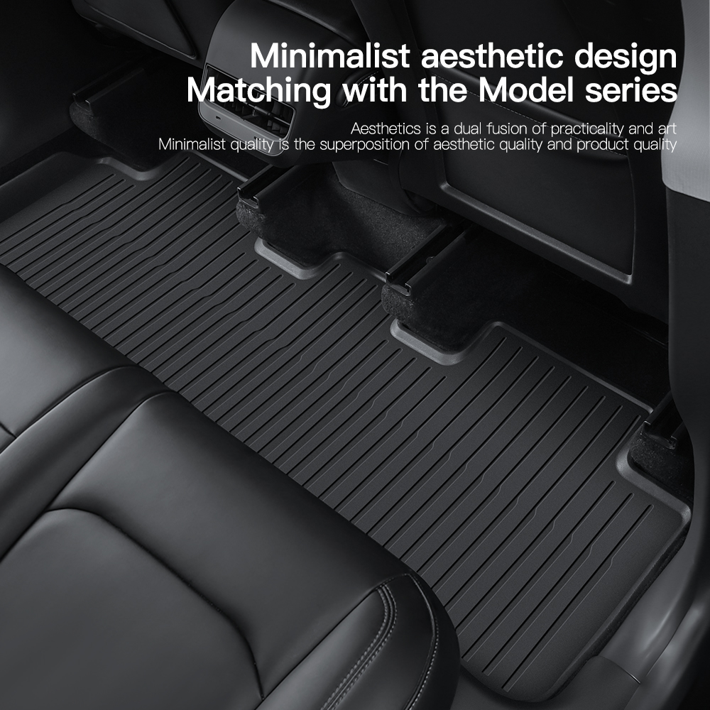 YZ For Tesla Floor Mat Model Y 2021-2025 Model 3 Highland Car Trunk Mat Luggage Mat TPE waterproof Anti-Slip Set Floor Liner Mat